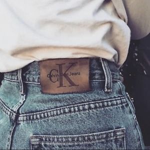 VTG 90s CK Classic 5 Pocket Jeans Double Stone Wash Mom High Rise 30 tagged 14